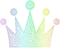 a rainbow crown